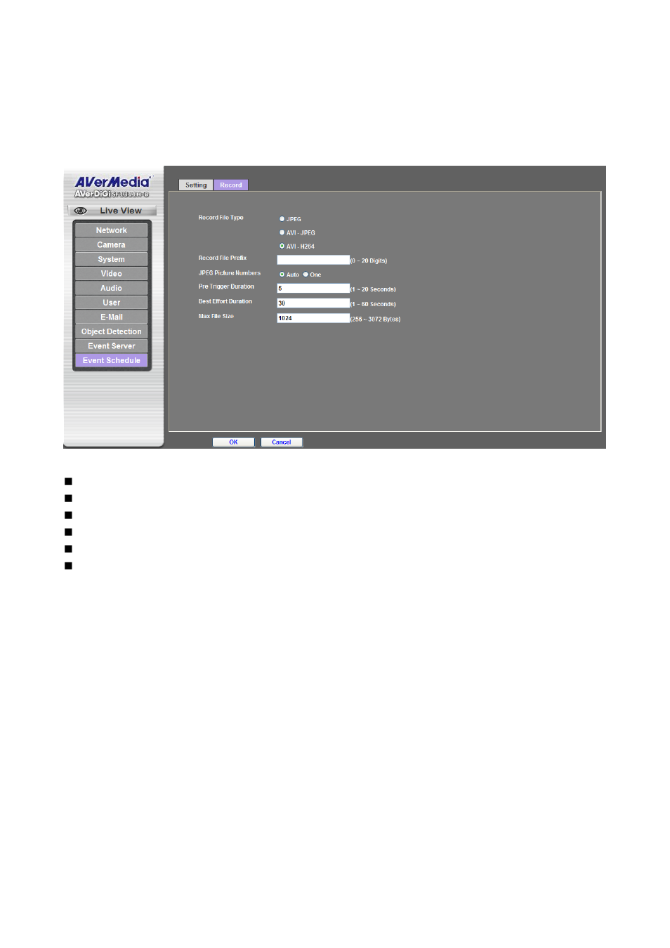 Record | AVer SF1311H-B User Manual | Page 50 / 75