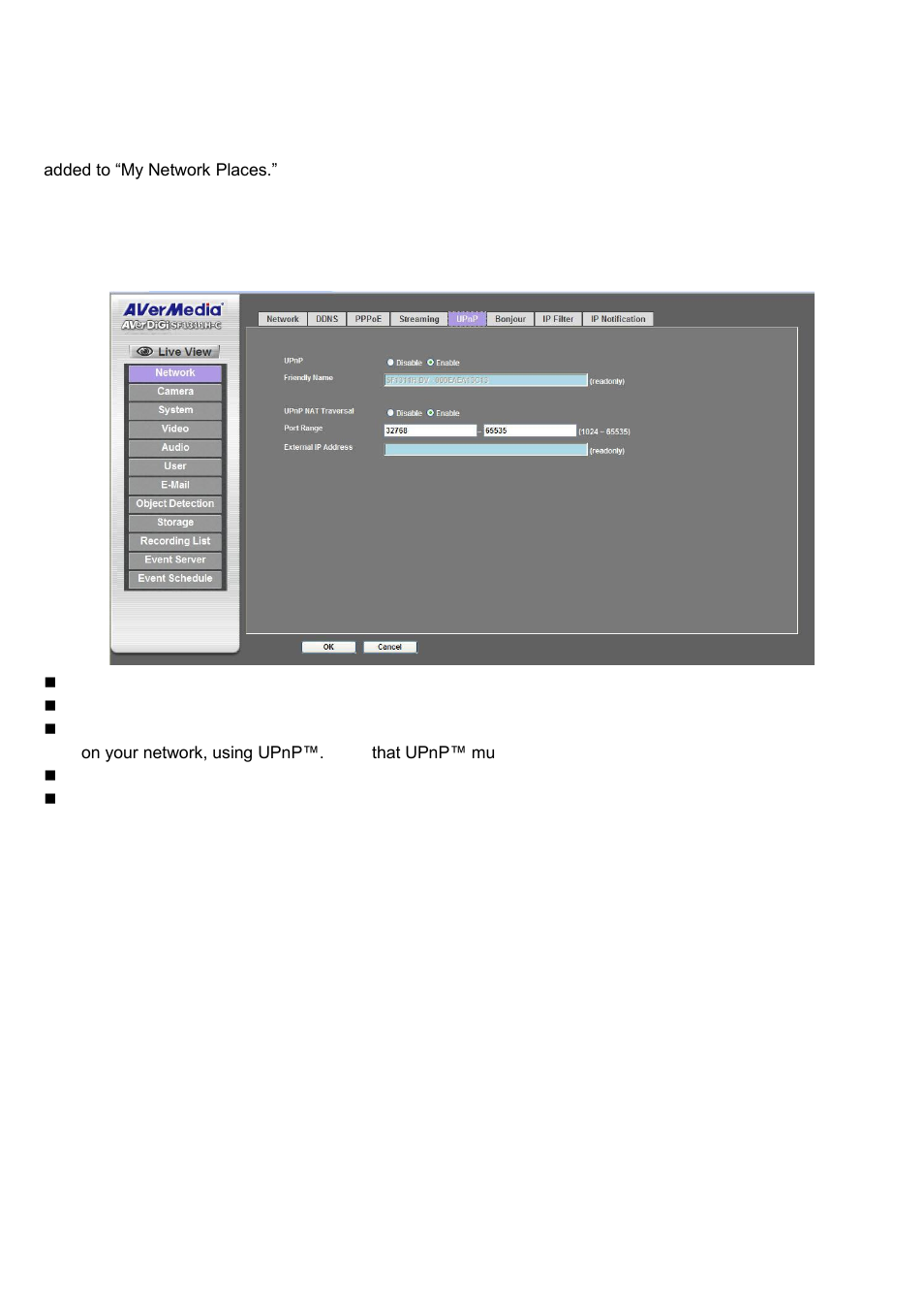 Upnp | AVer SF1311H-C User Manual | Page 32 / 77