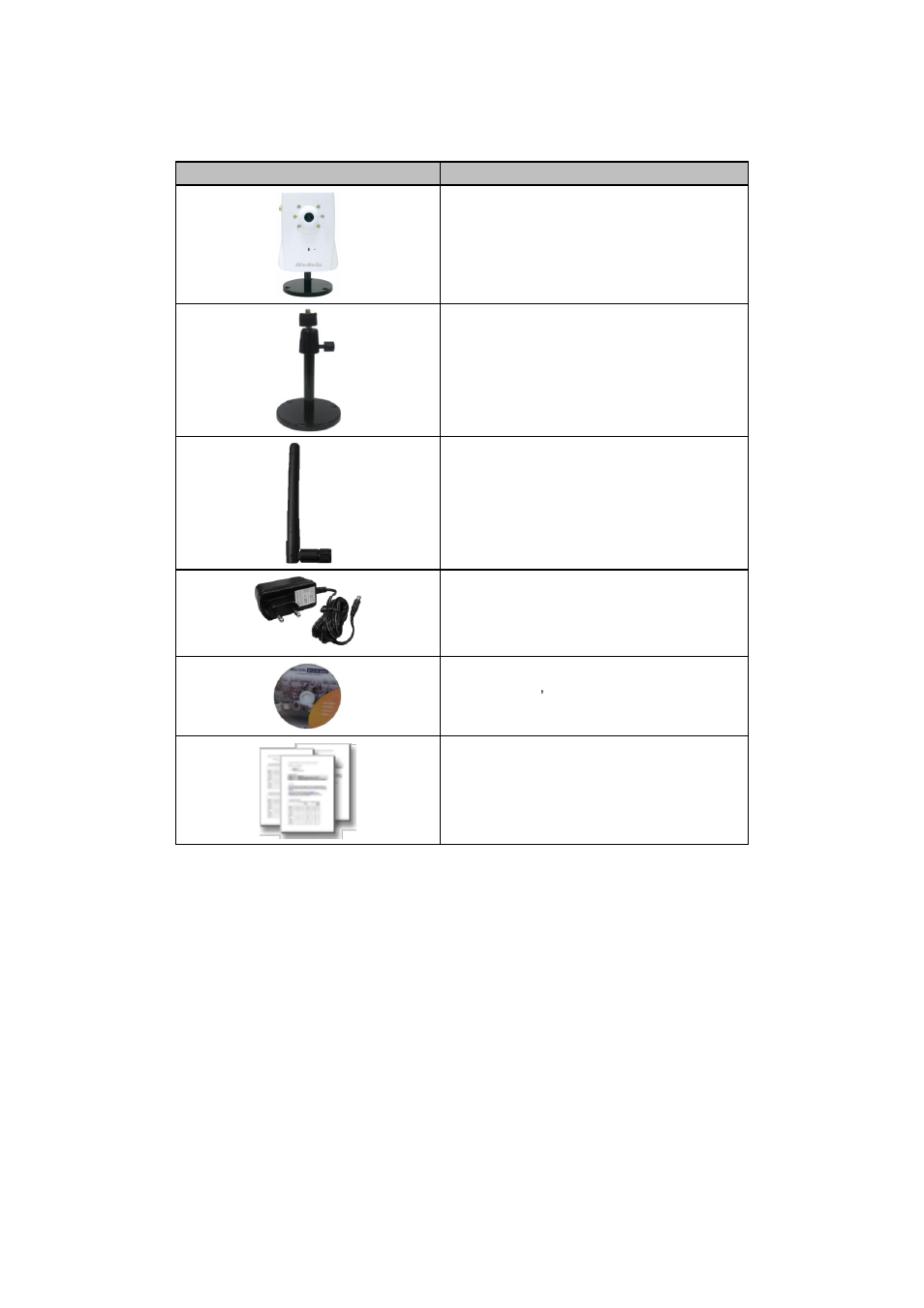 Package contents | AVer SF1311H-C User Manual | Page 6 / 77