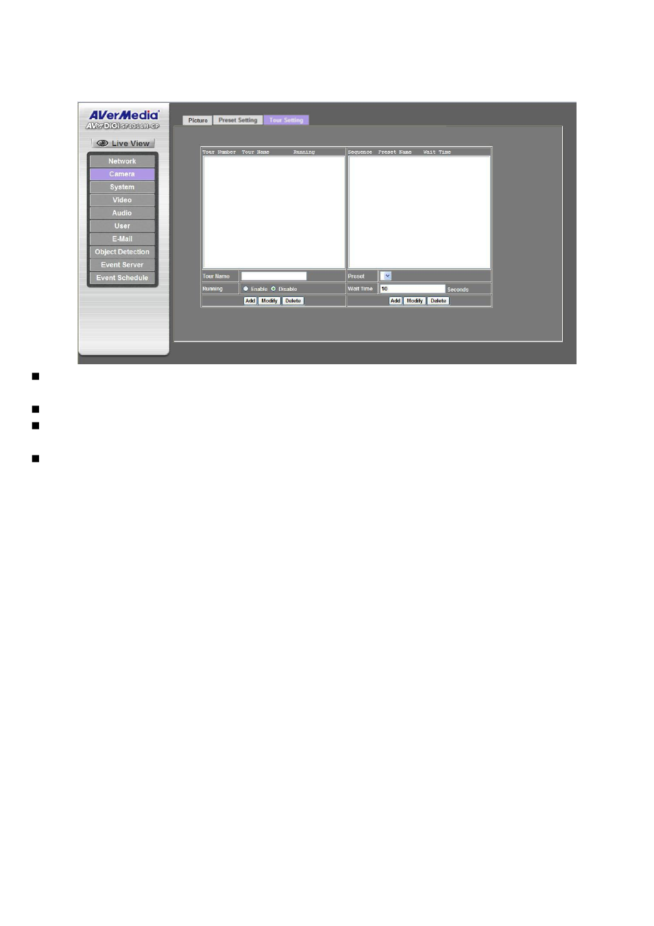 Tour setting | AVer SF1311H-CP User Manual | Page 40 / 80