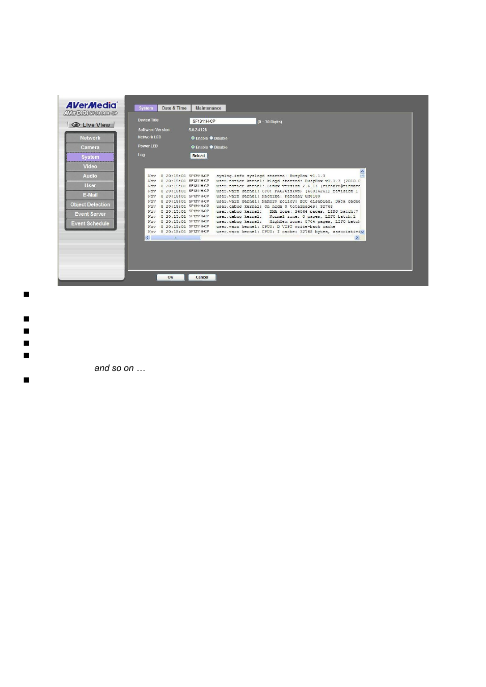 System: configure and maintain system, System | AVer SF1311H-CP User Manual | Page 41 / 80