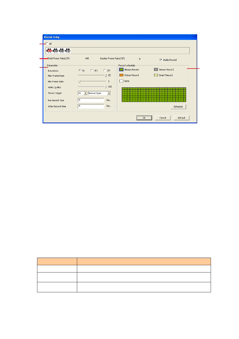 Record setup, 3 record setup | AVer SEB3104H User Manual | Page 70 / 101