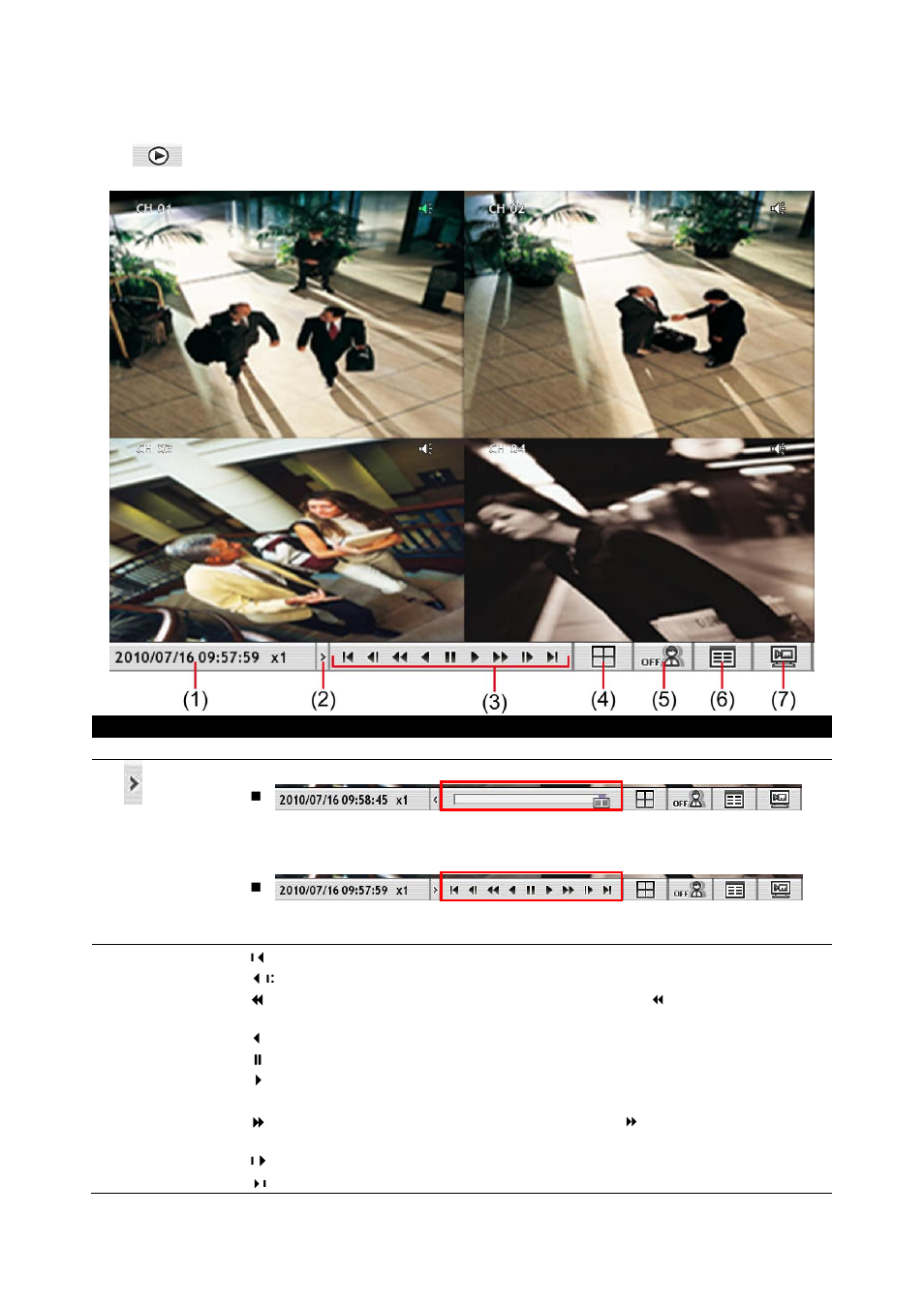 Familiarizing the functions in playback mode, Chapter 2.4, 4 familiarizing the functions in playback mode | AVer SEB5116 series User Manual | Page 32 / 119