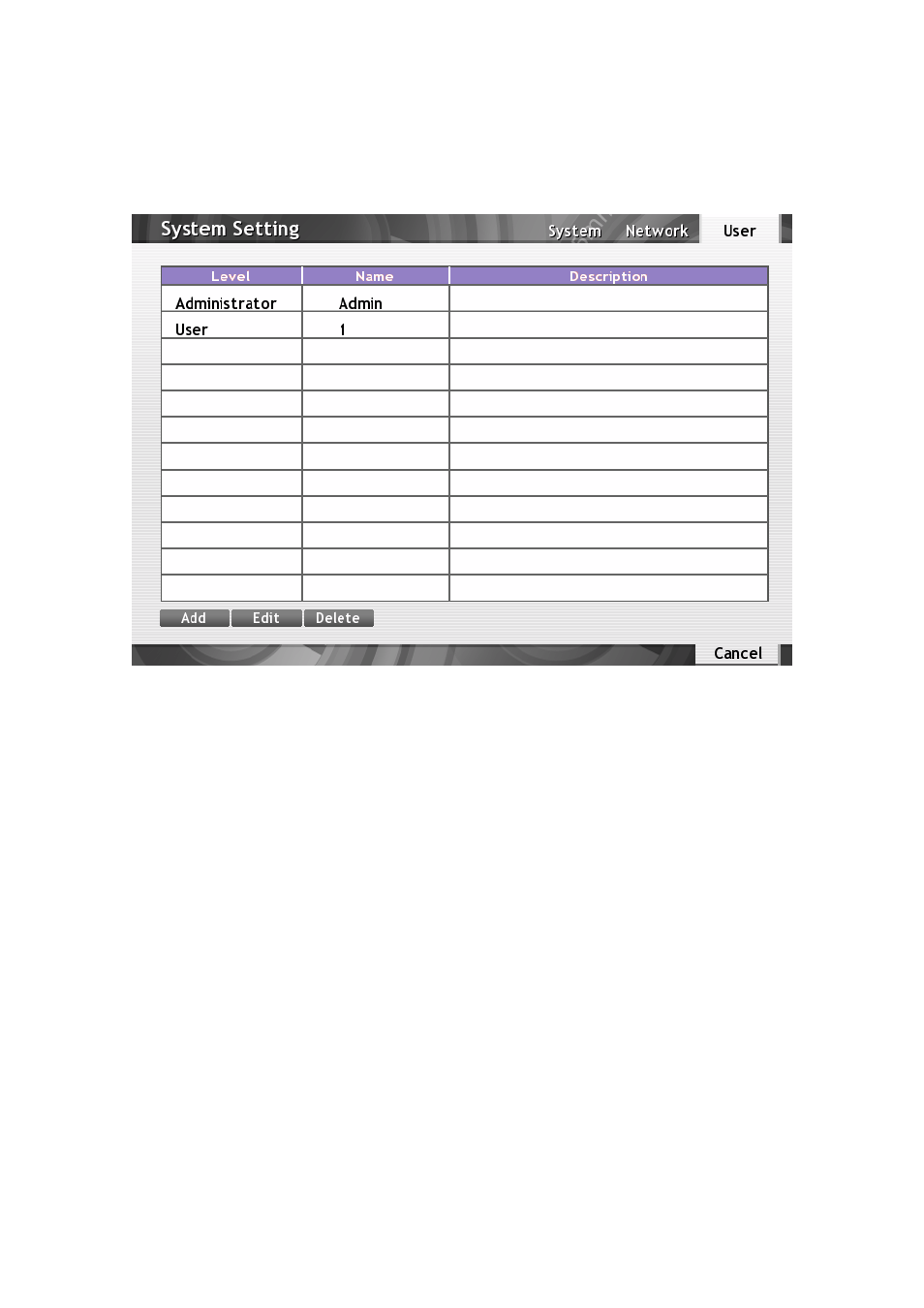 User setup, 3 user setup | AVer SEB5116 series User Manual | Page 49 / 119
