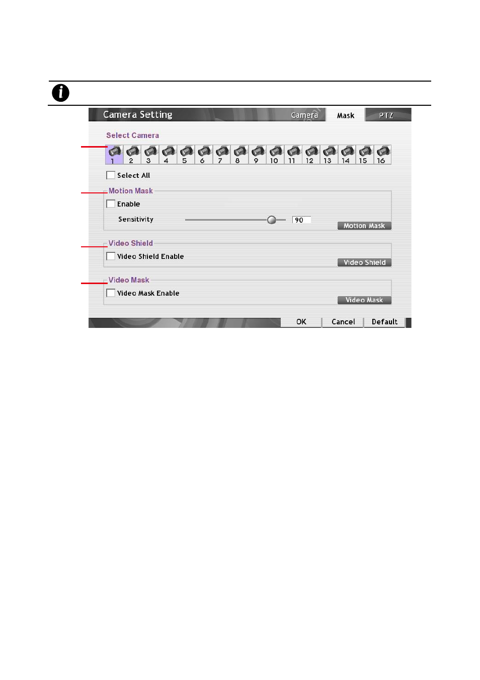 Motion and mask setting, 2 motion and mask setting | AVer SEB5116 series User Manual | Page 53 / 119