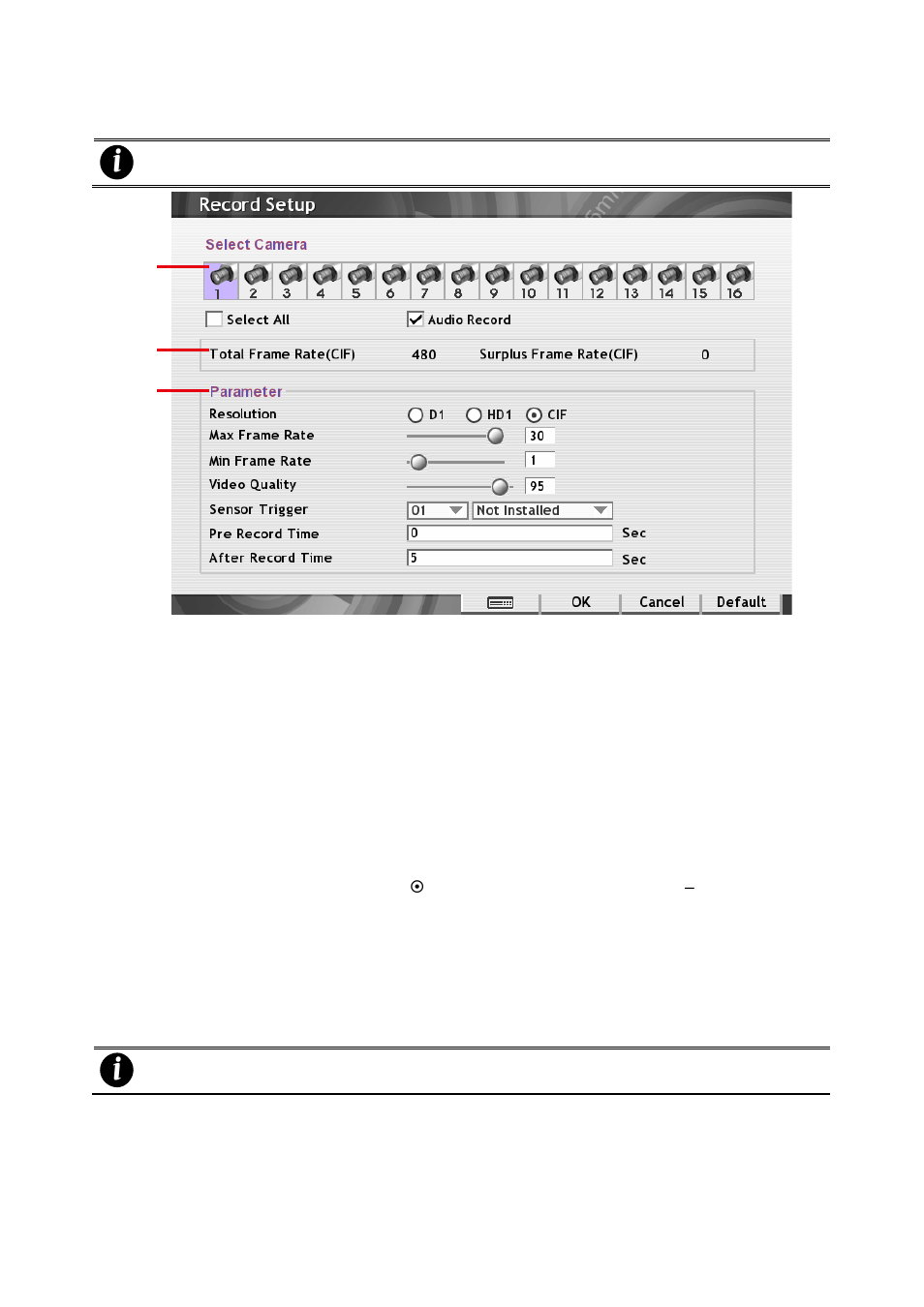 Recording setup, 3 recording setup | AVer SEB5116 series User Manual | Page 56 / 119
