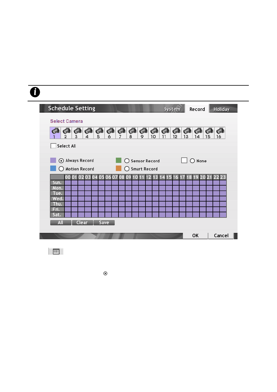 Setup recording schedule, Chapter 3.4.2, 2 setup recording schedule | AVer SEB5116 series User Manual | Page 59 / 119