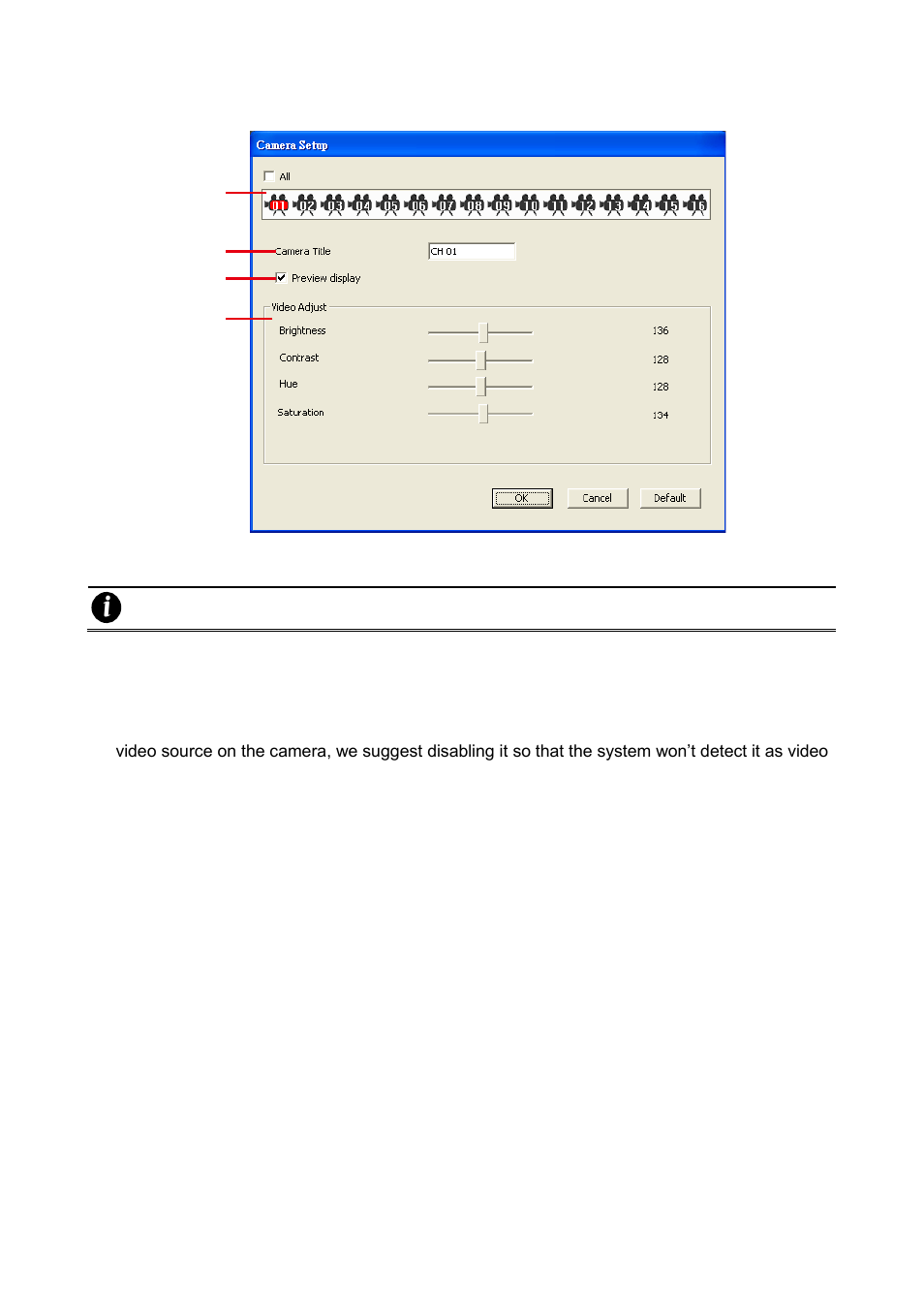 Camera setup | AVer SEB5116 series User Manual | Page 86 / 119