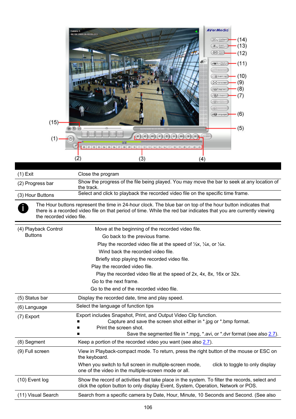 3 familiarizing the download and playback buttons | AVer XR8032_RACK User Manual | Page 112 / 157