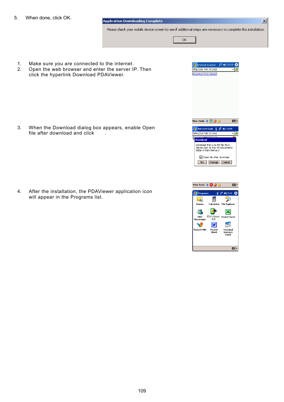 2 to install pdaviewer from the internet | AVer XR8032_RACK User Manual | Page 115 / 157