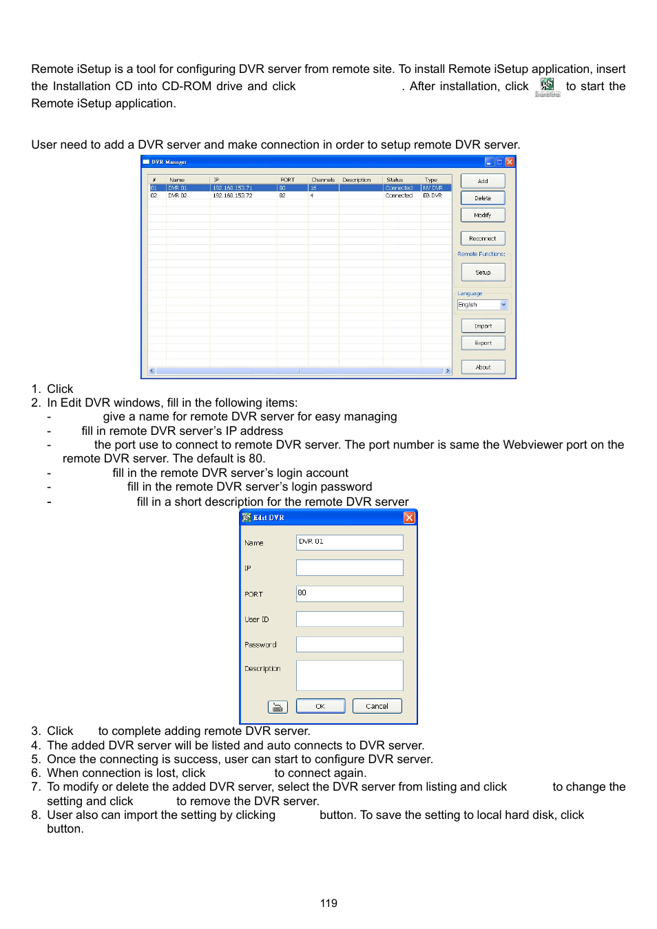 2 remote isetup | AVer XR8032_RACK User Manual | Page 125 / 157