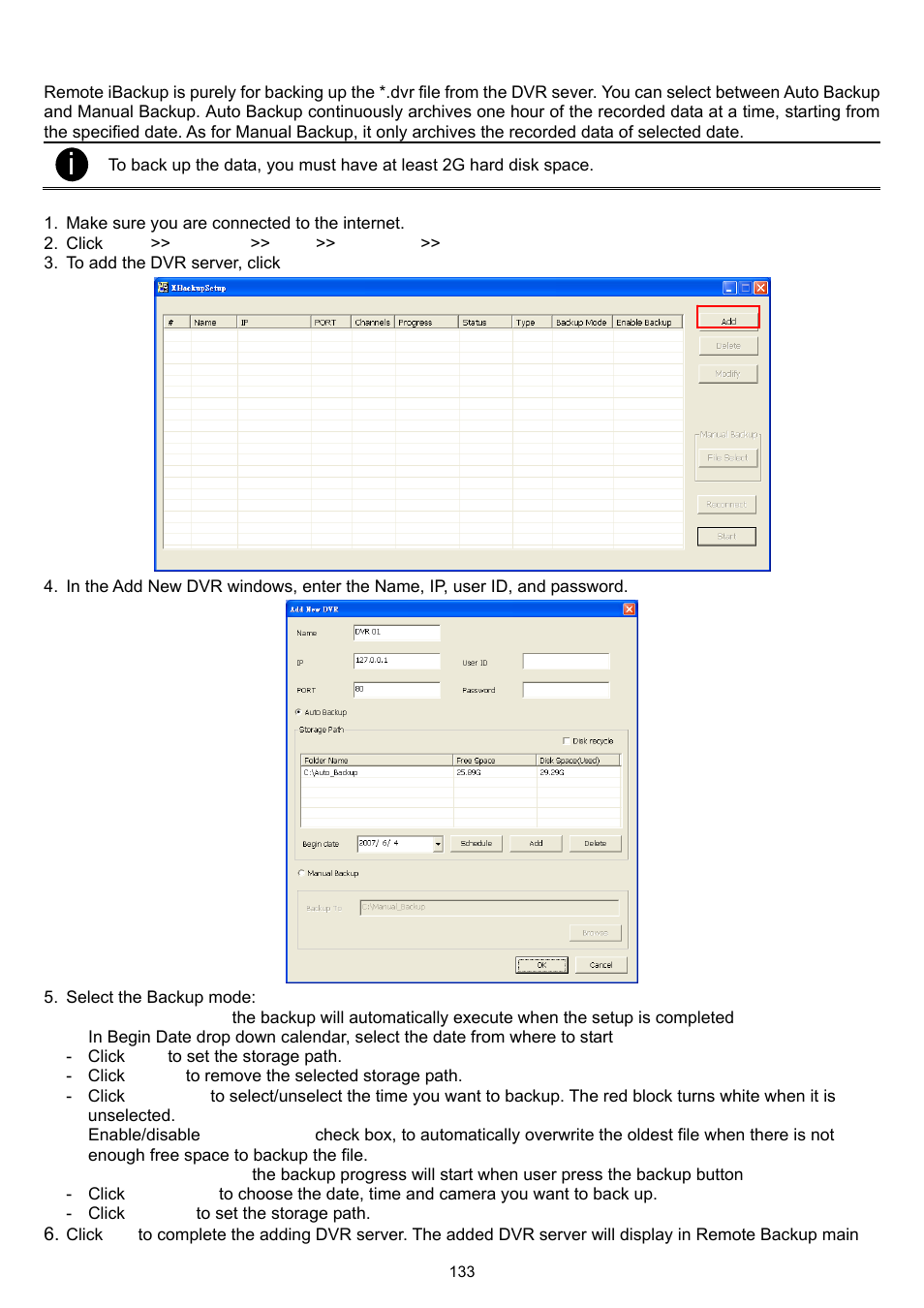 3 remote ibackup | AVer XR8032_RACK User Manual | Page 139 / 157