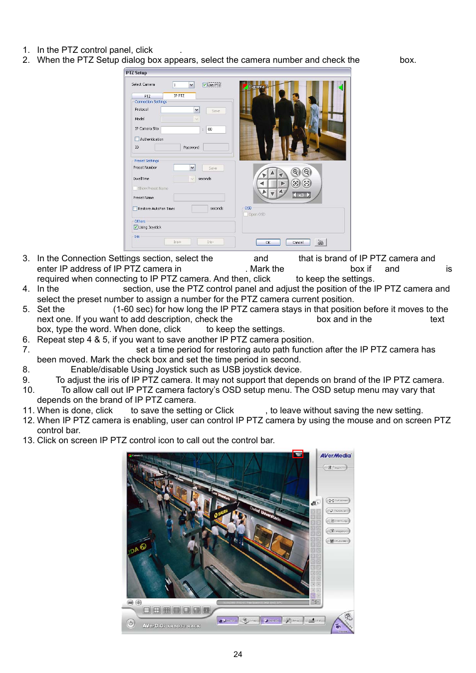 12 to setup the ip ptz camera | AVer XR8032_RACK User Manual | Page 30 / 157