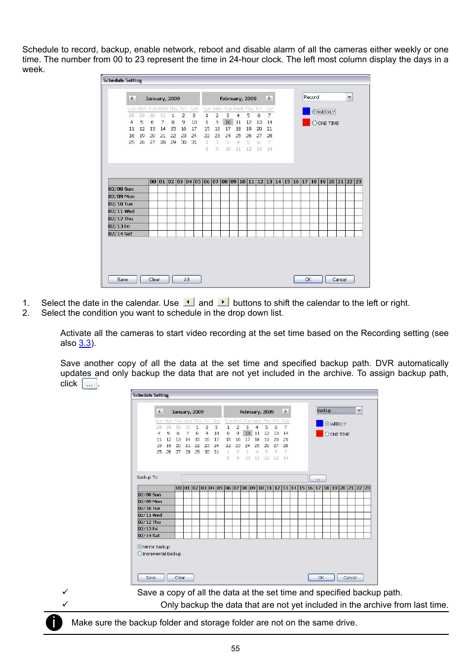 5 schedule setting | AVer XR8032_RACK User Manual | Page 61 / 157