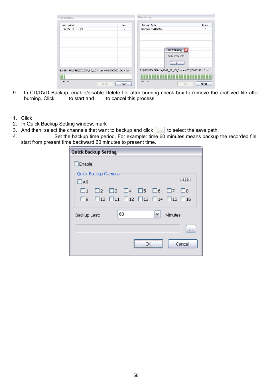 Setup quick backup | AVer XR8032_RACK User Manual | Page 64 / 157