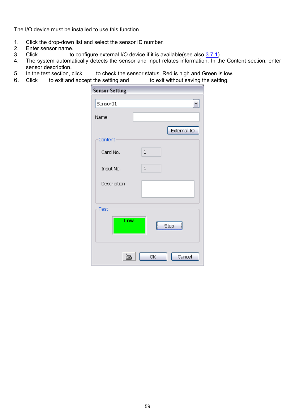 7 sensor setting | AVer XR8032_RACK User Manual | Page 65 / 157