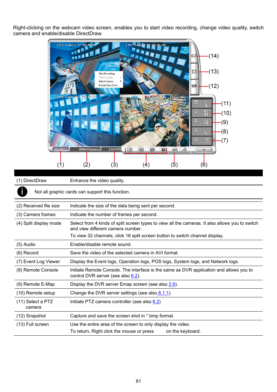 1 familiarizing the webviewer buttons | AVer XR8032_RACK User Manual | Page 87 / 157