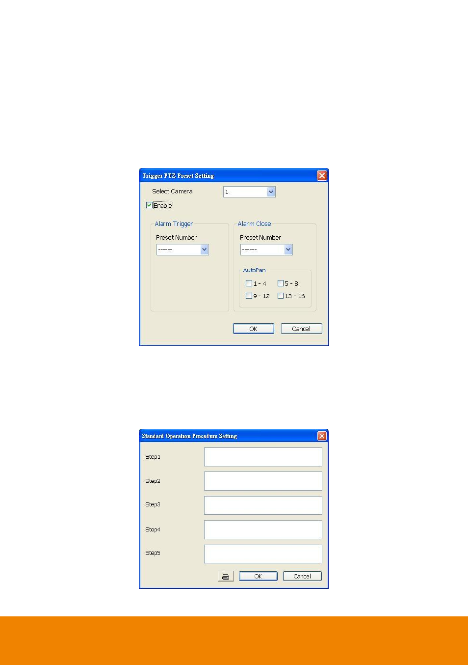 To setup ptz preset point, To setup alarm sop, Chapter 3.9.7 | AVer ExpressGo User Manual | Page 101 / 109