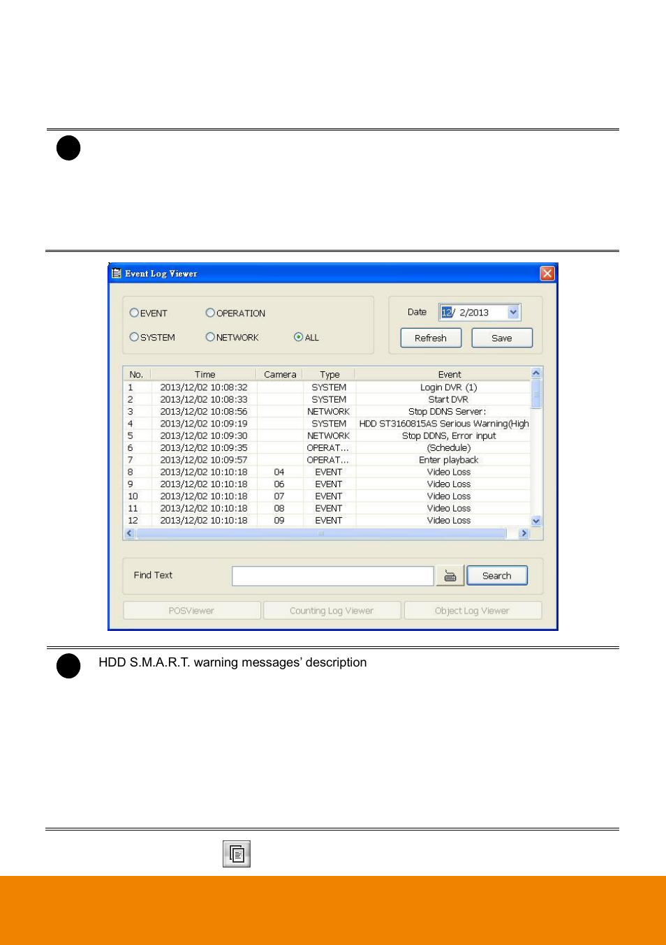 Using event log viewer | AVer ExpressGo User Manual | Page 24 / 109