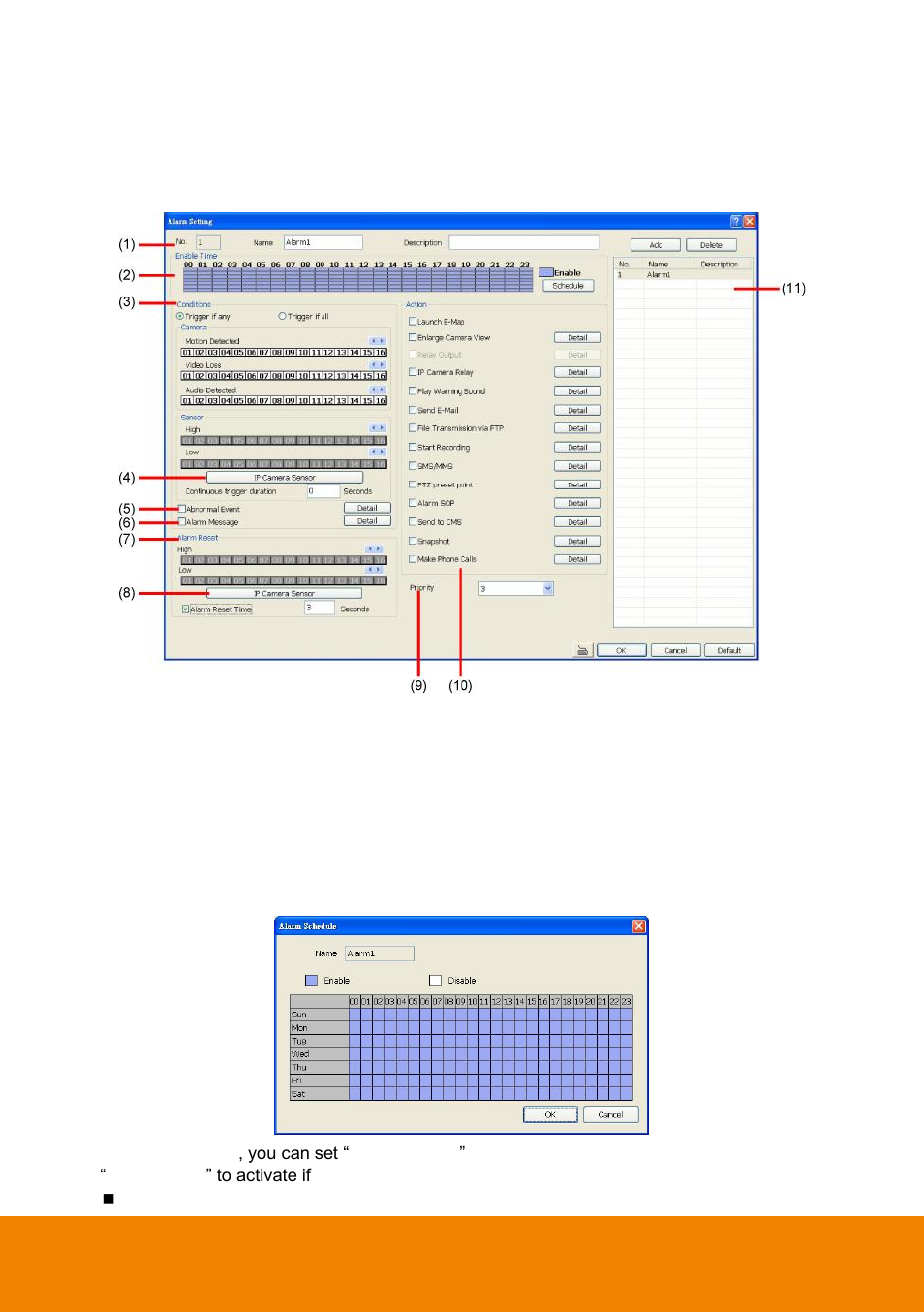 Larm, Etting, 9 alarm setting | AVer ExpressGo User Manual | Page 90 / 109