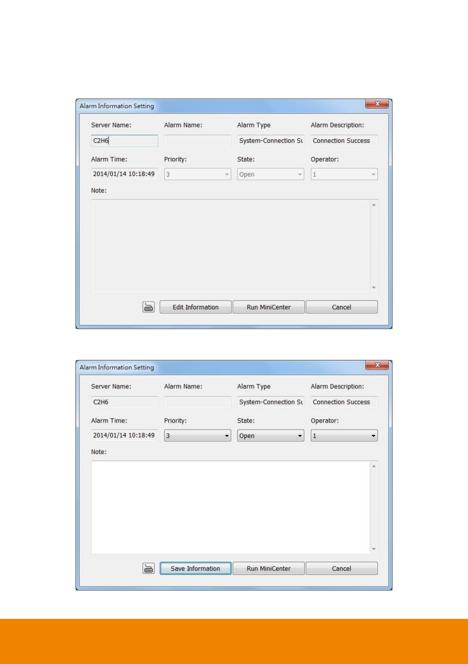 1 editing the alarm | AVer SecureCenter User Manual | Page 31 / 76