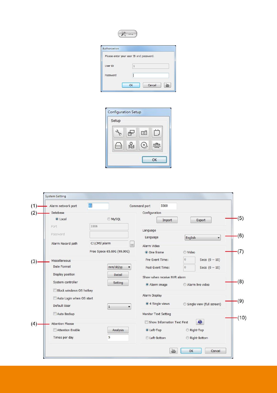 Chapter 4, Customizing the securecenter system, 1 system setting | Chapter 4.1 | AVer SecureCenter User Manual | Page 33 / 76