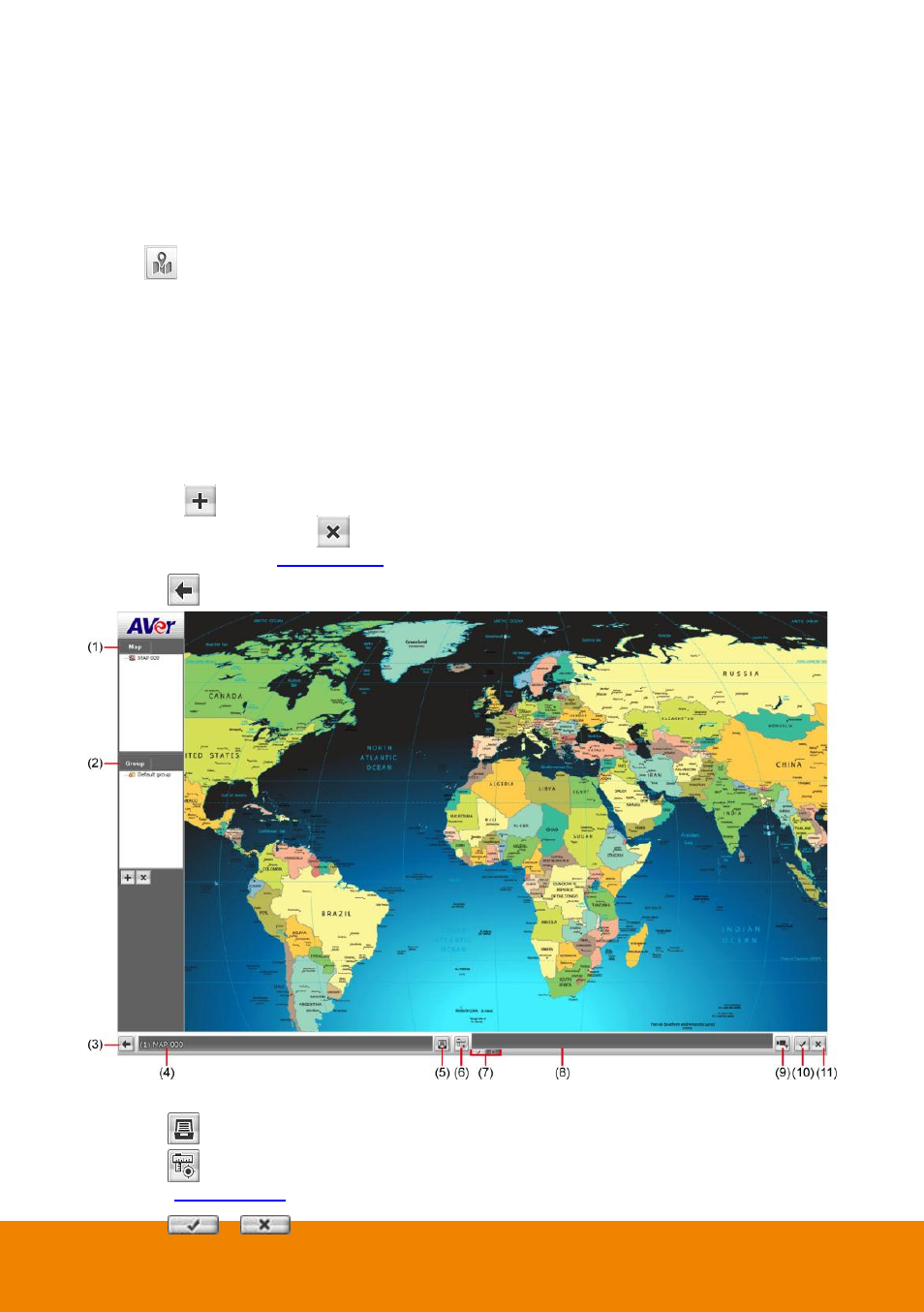 6 e-map setup, 1 to set up the e-map | AVer SecureCenter User Manual | Page 48 / 76
