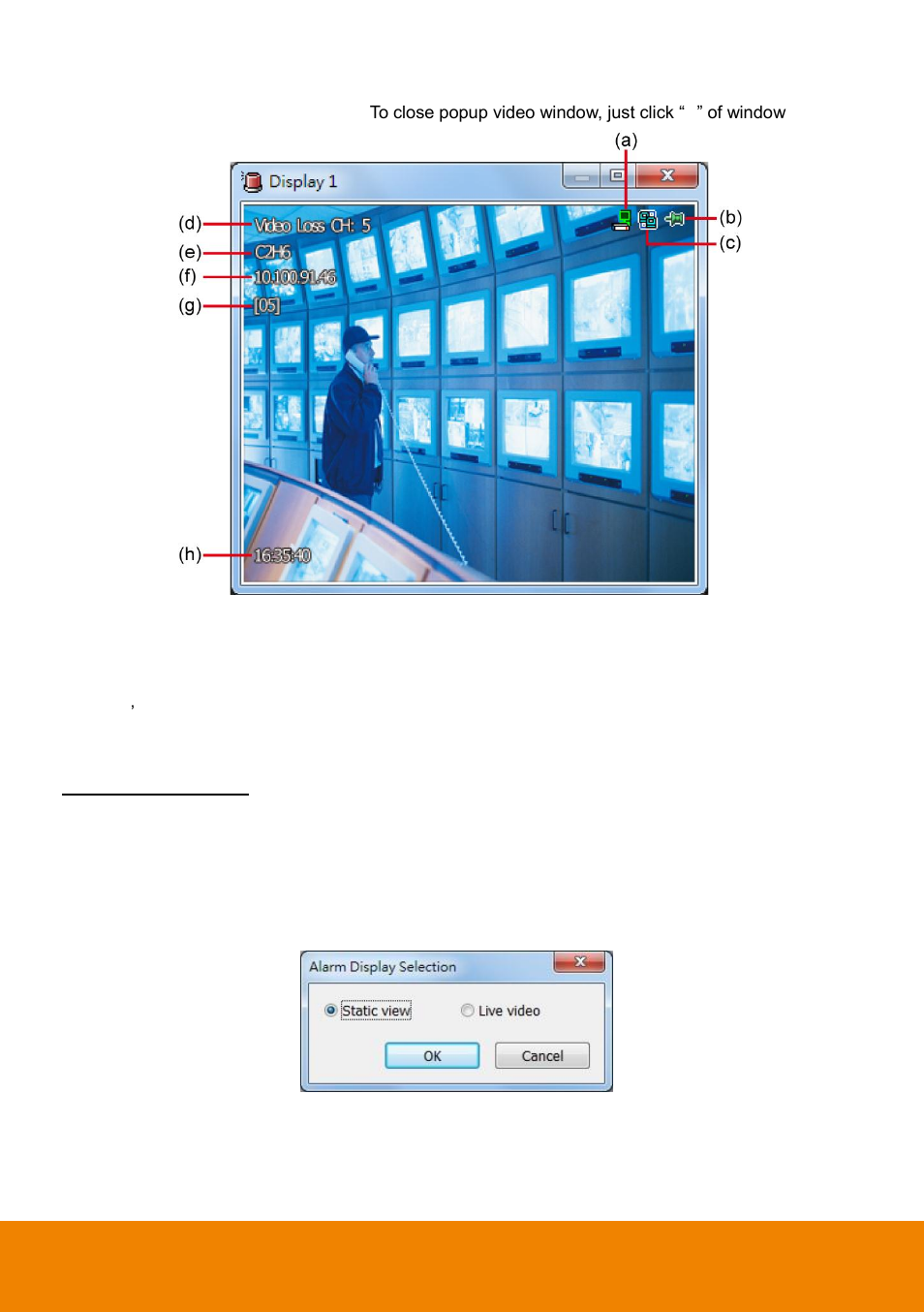 To setup popup video | AVer SecureCenter User Manual | Page 60 / 76