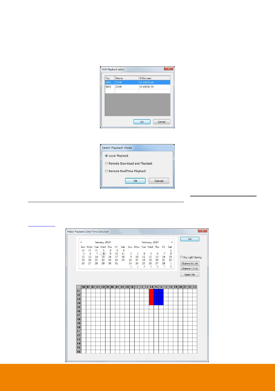 Chapter 5, Using the playback function, 1 to playback the video | AVer SecureCenter User Manual | Page 62 / 76