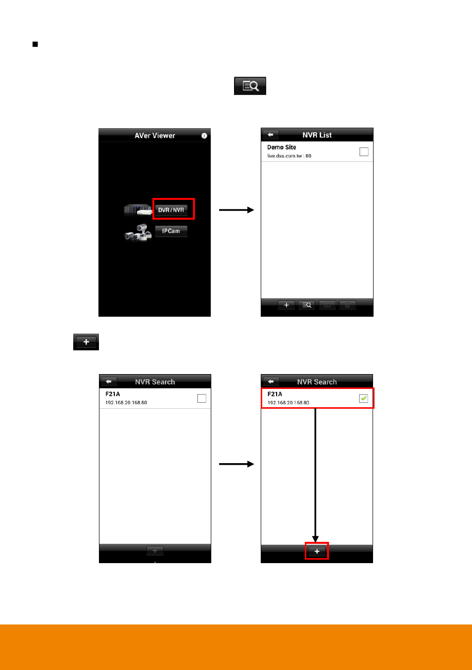 Auto search | AVer AndroidViewer User Manual | Page 10 / 28