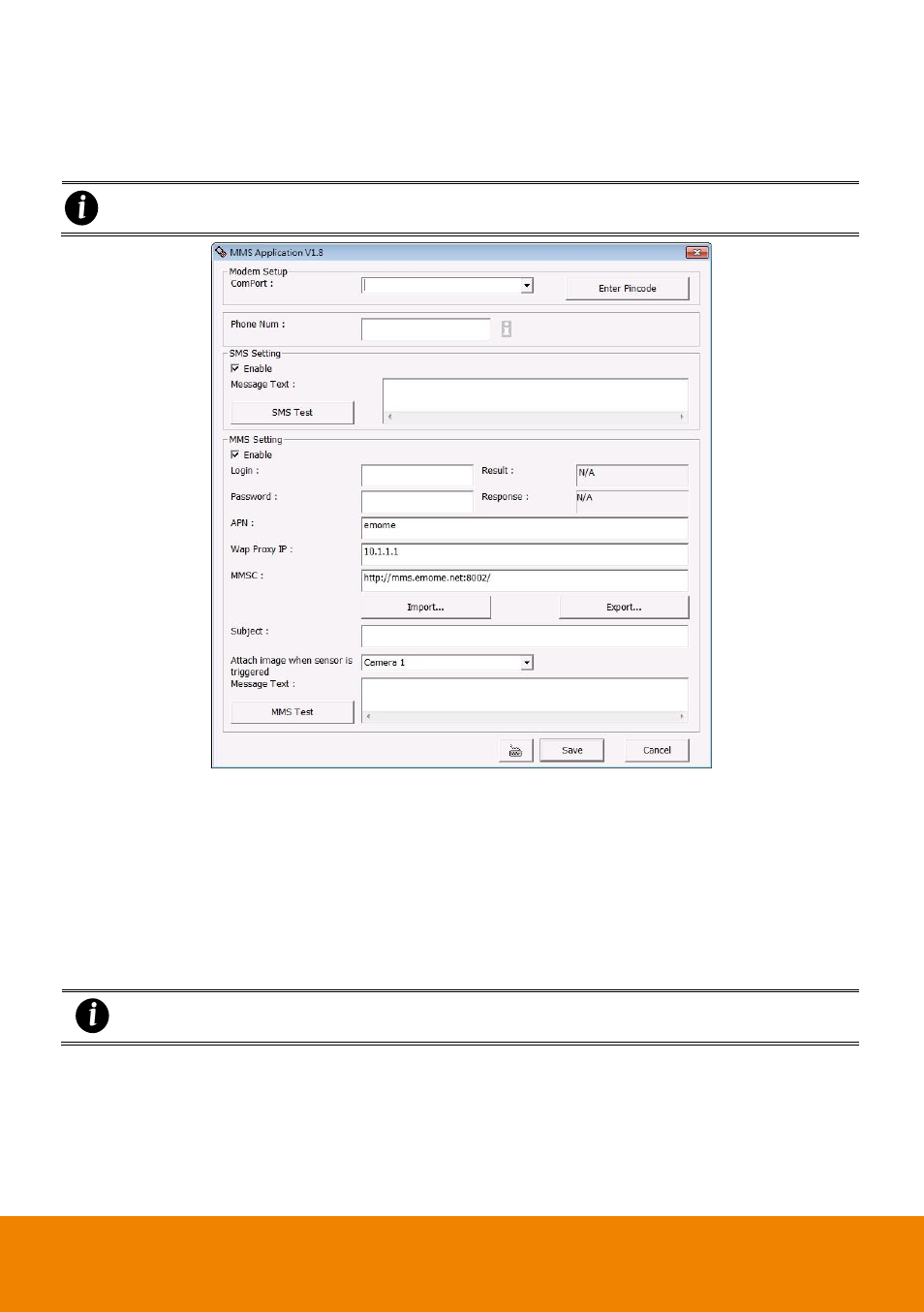 To setup sms/mms setting, Chapter 3.9.6 | AVer NXU Lite User Manual | Page 132 / 187