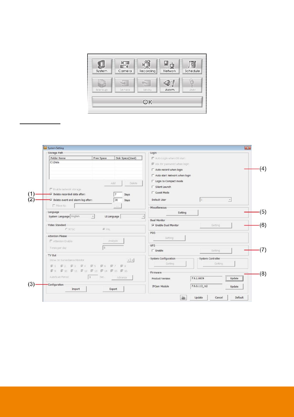 Advance setting, System setting | AVer NXU Lite User Manual | Page 151 / 187