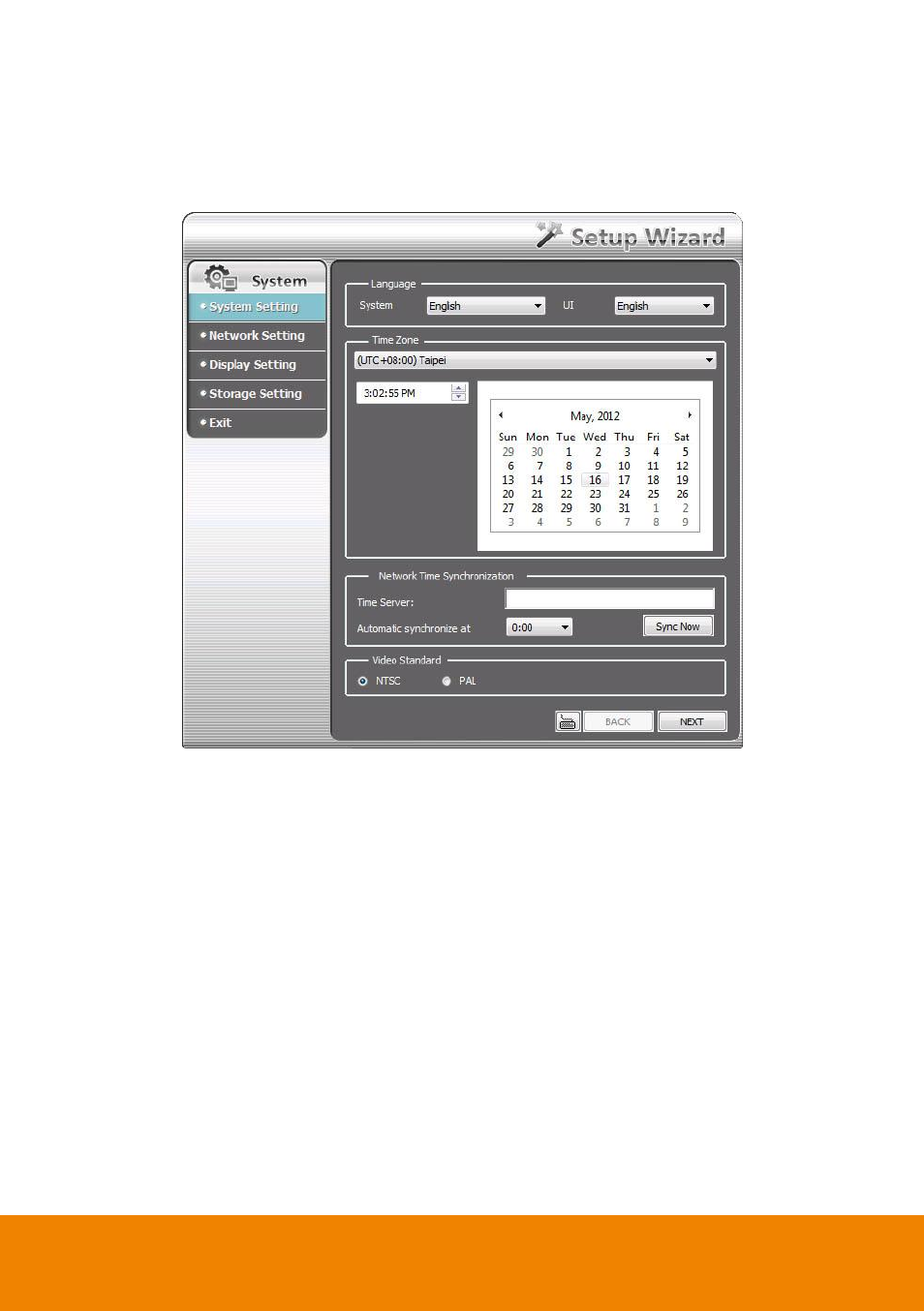 System setting wizard | AVer NXU Lite User Manual | Page 21 / 187