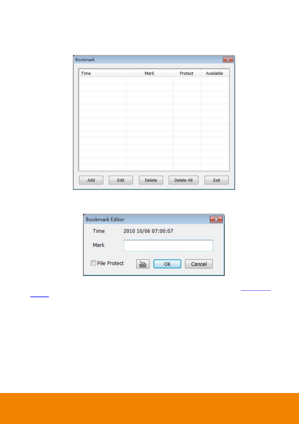 To bookmark a section of the video, Chapter 2.3.2 | AVer NXU Lite User Manual | Page 56 / 187