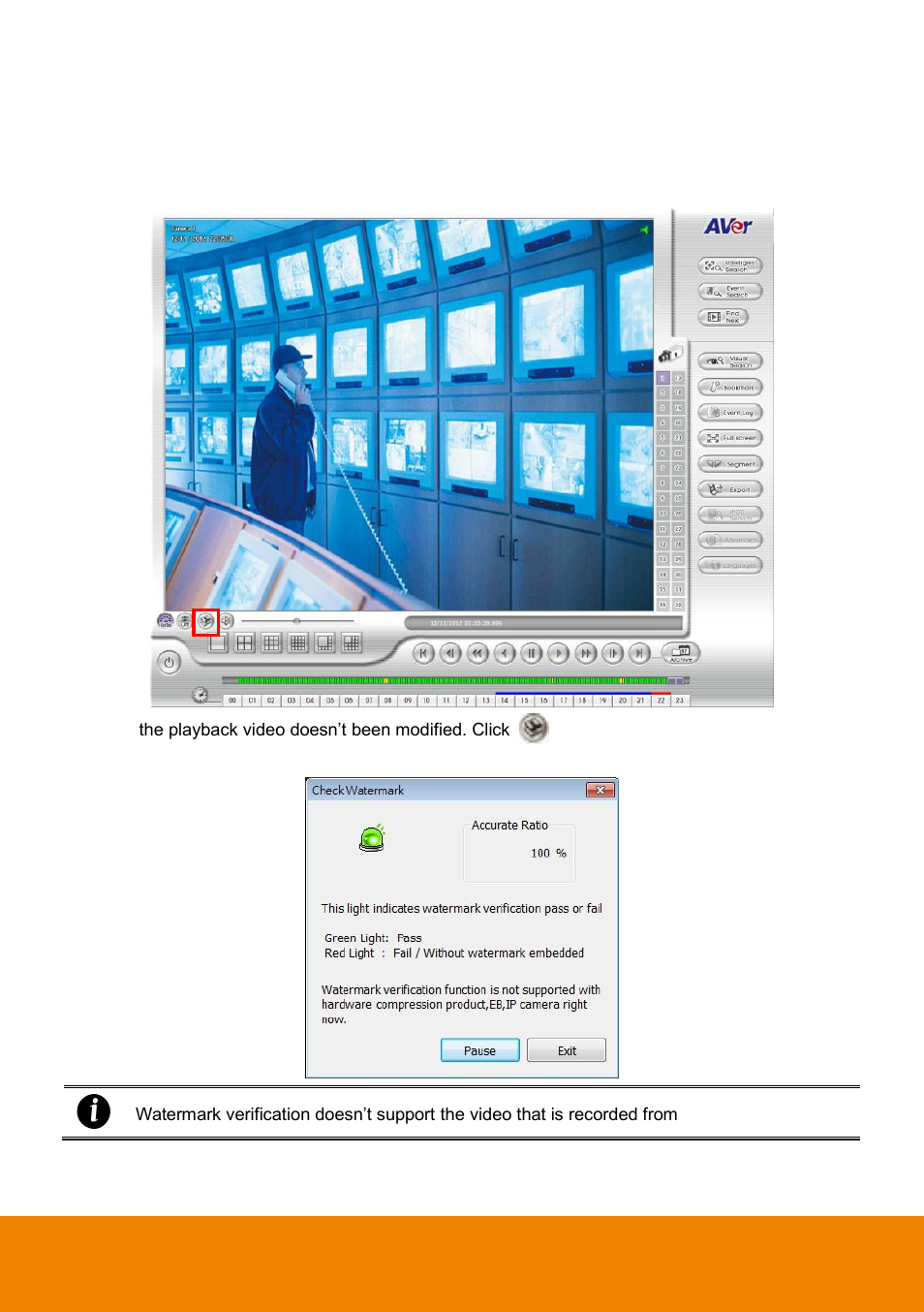 Watermark verification | AVer NXU Lite User Manual | Page 60 / 187