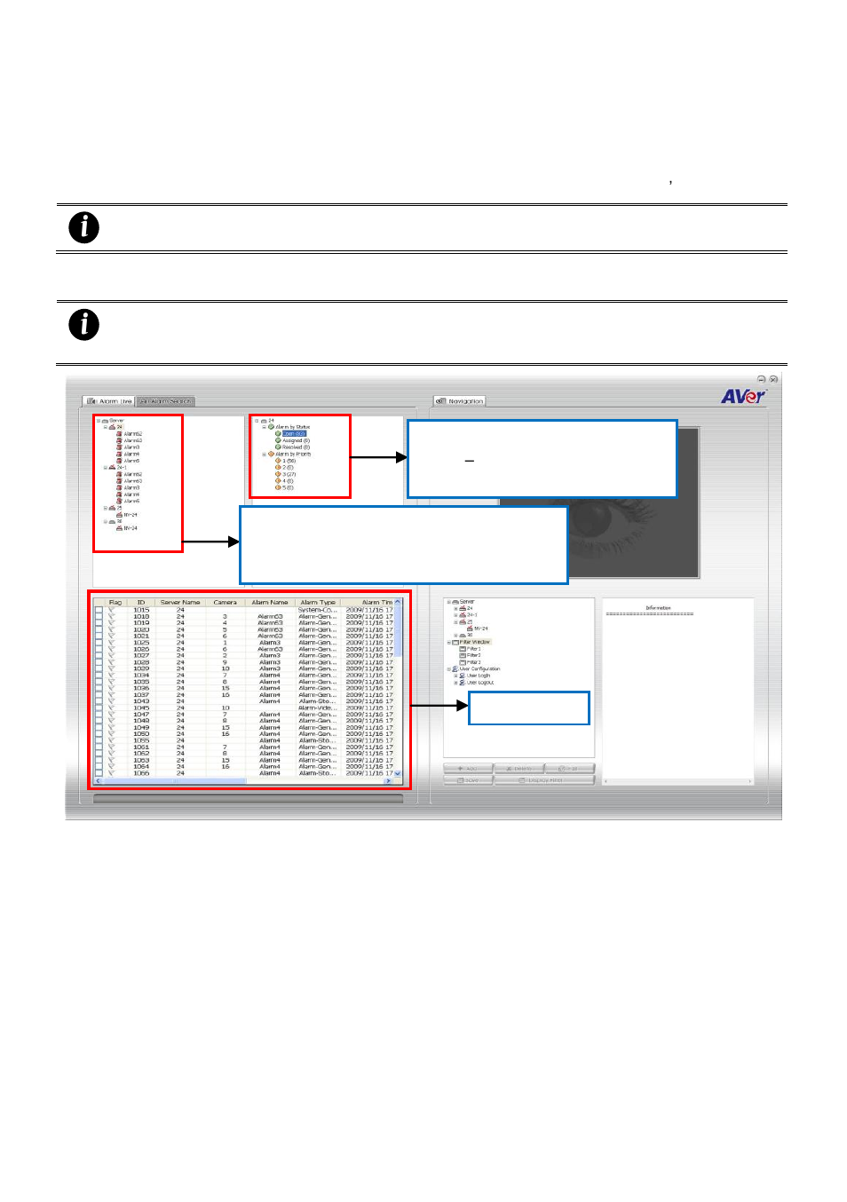 1 to manage live alarm | AVer CM3000_Remote_iAlarm User Manual | Page 16 / 35