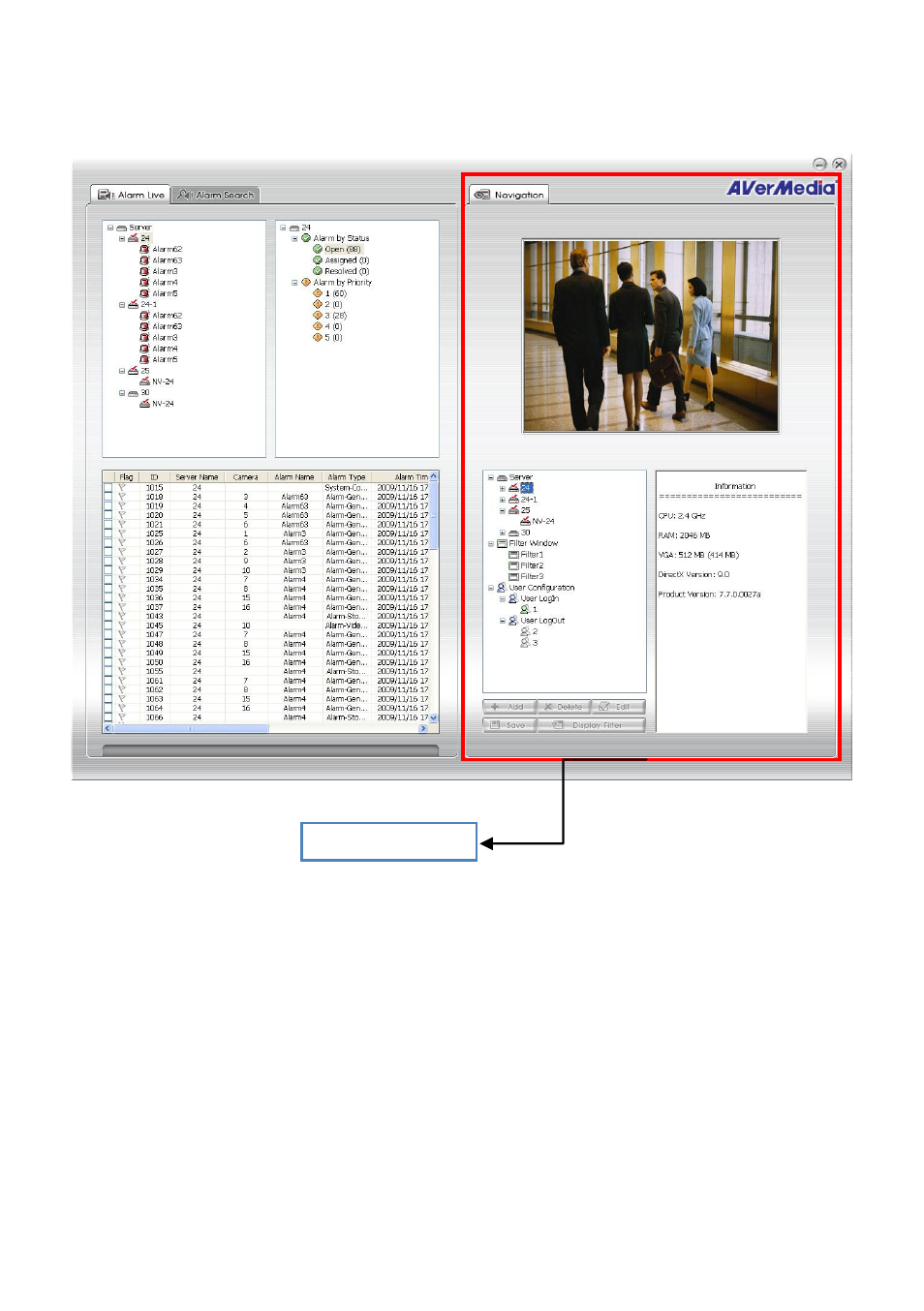 3 to navigate the alarm information, Chapter 3.3.3 | AVer CM3000_Remote_iAlarm User Manual | Page 22 / 35