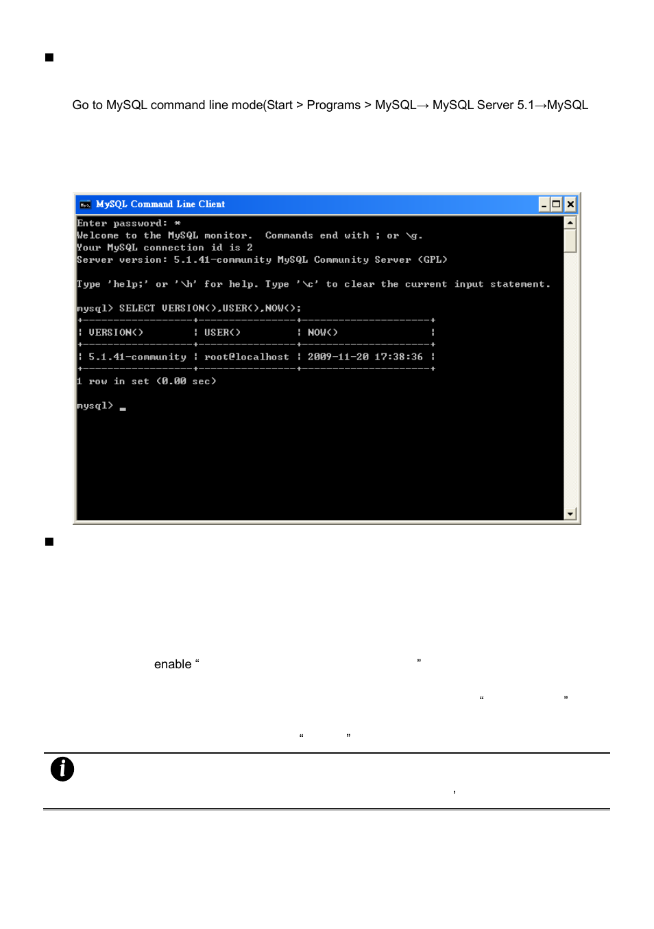 Testing mysql, To re-install the mysql application | AVer CM3000_Remote_iAlarm User Manual | Page 35 / 35