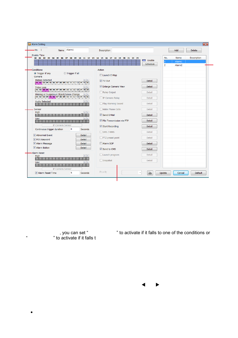 6 alarm setting | AVer CMS User Manual | Page 58 / 179