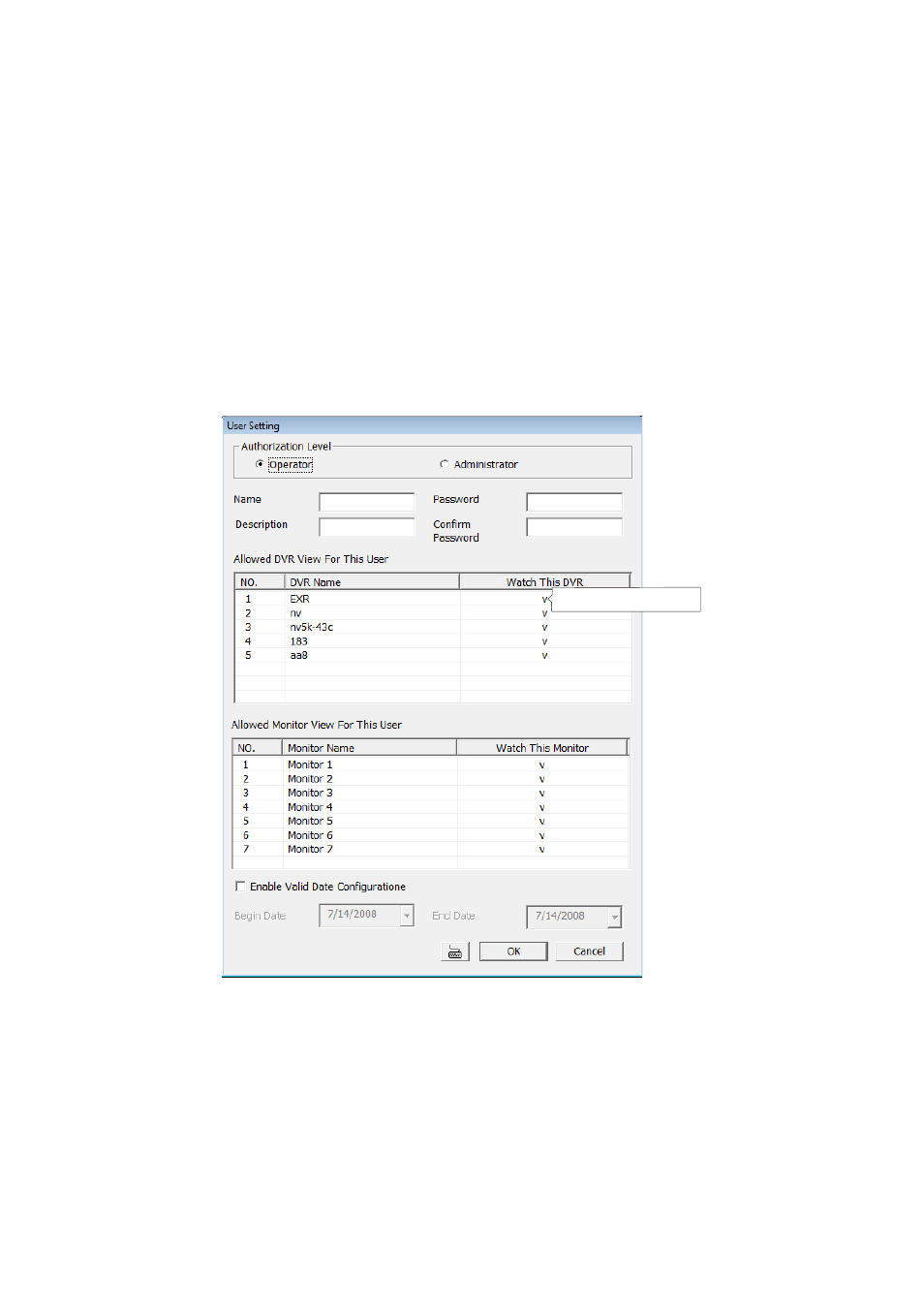 User setting, Click to select | AVer iMatrix User Manual | Page 19 / 21