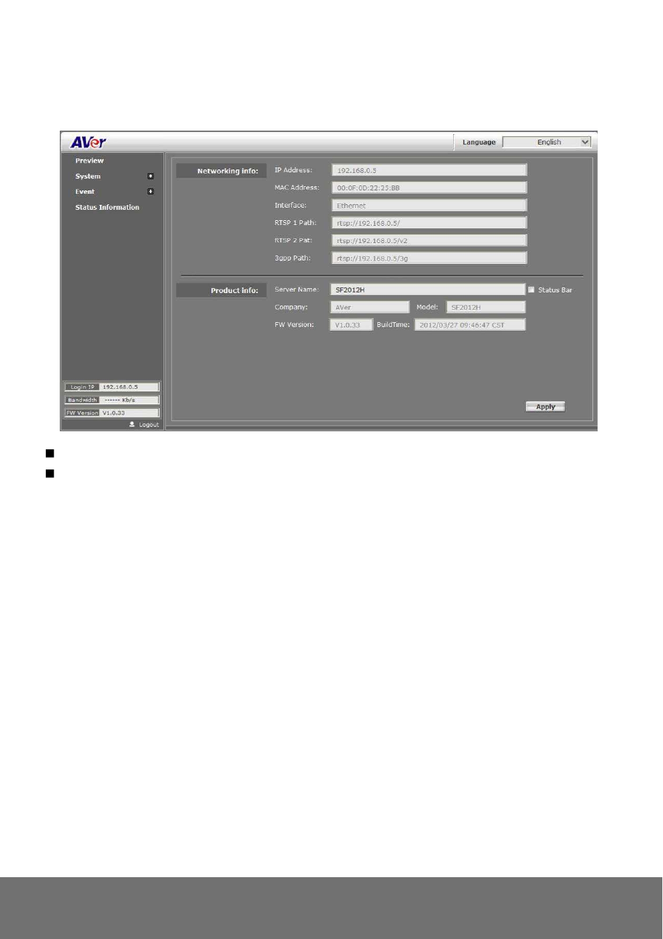 AVer SF2012H user manual User Manual | Page 55 / 63