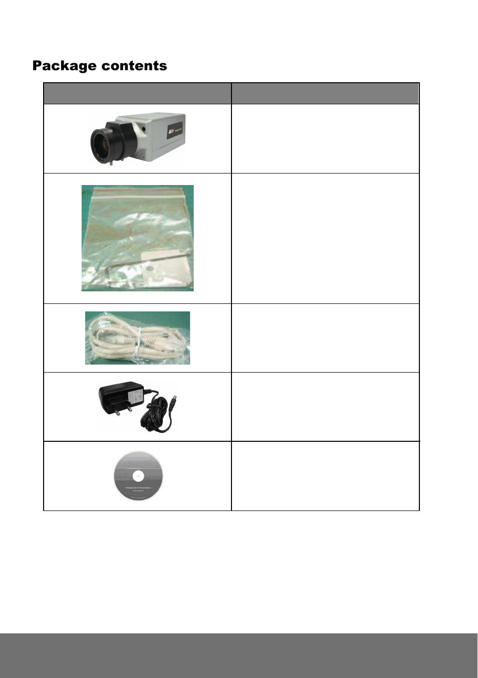 Package contents | AVer SF2012H user manual User Manual | Page 8 / 63