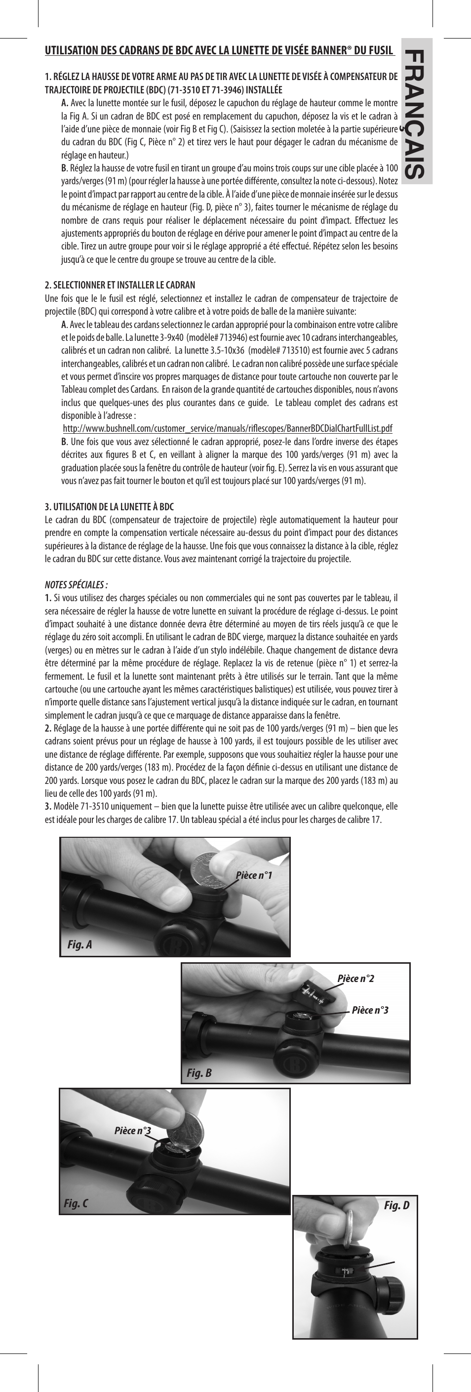 Fra nça is | Bushnell 71-3510 User Manual | Page 5 / 14