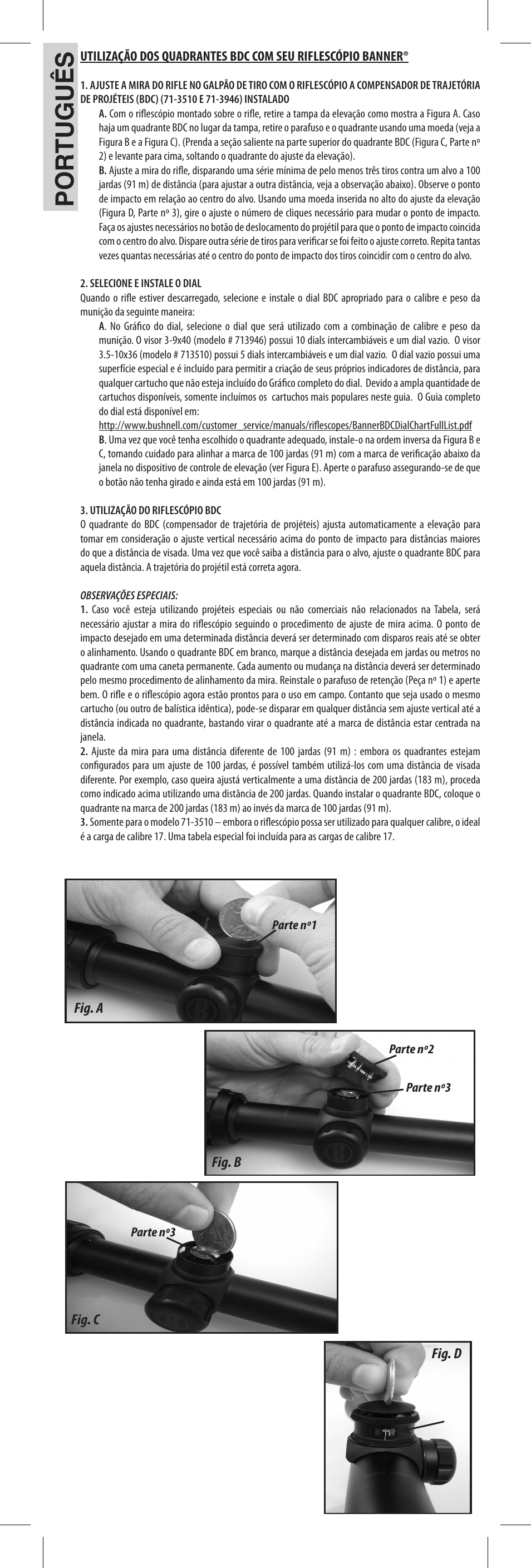 Portu g uê s | Bushnell 71-3510 User Manual | Page 6 / 14