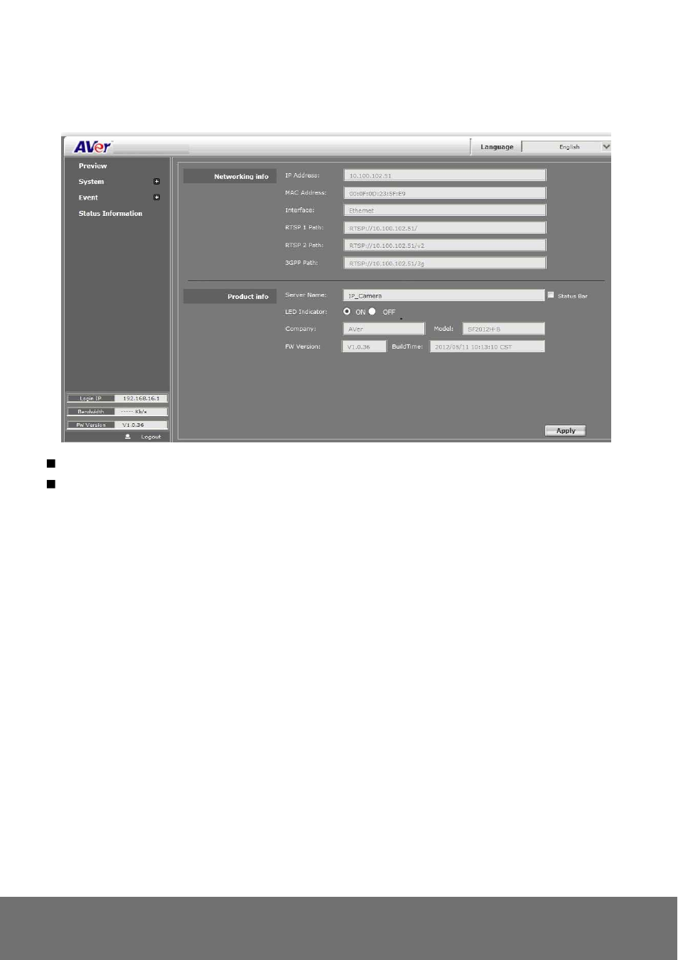 AVer SF2012H-B user manual User Manual | Page 56 / 64
