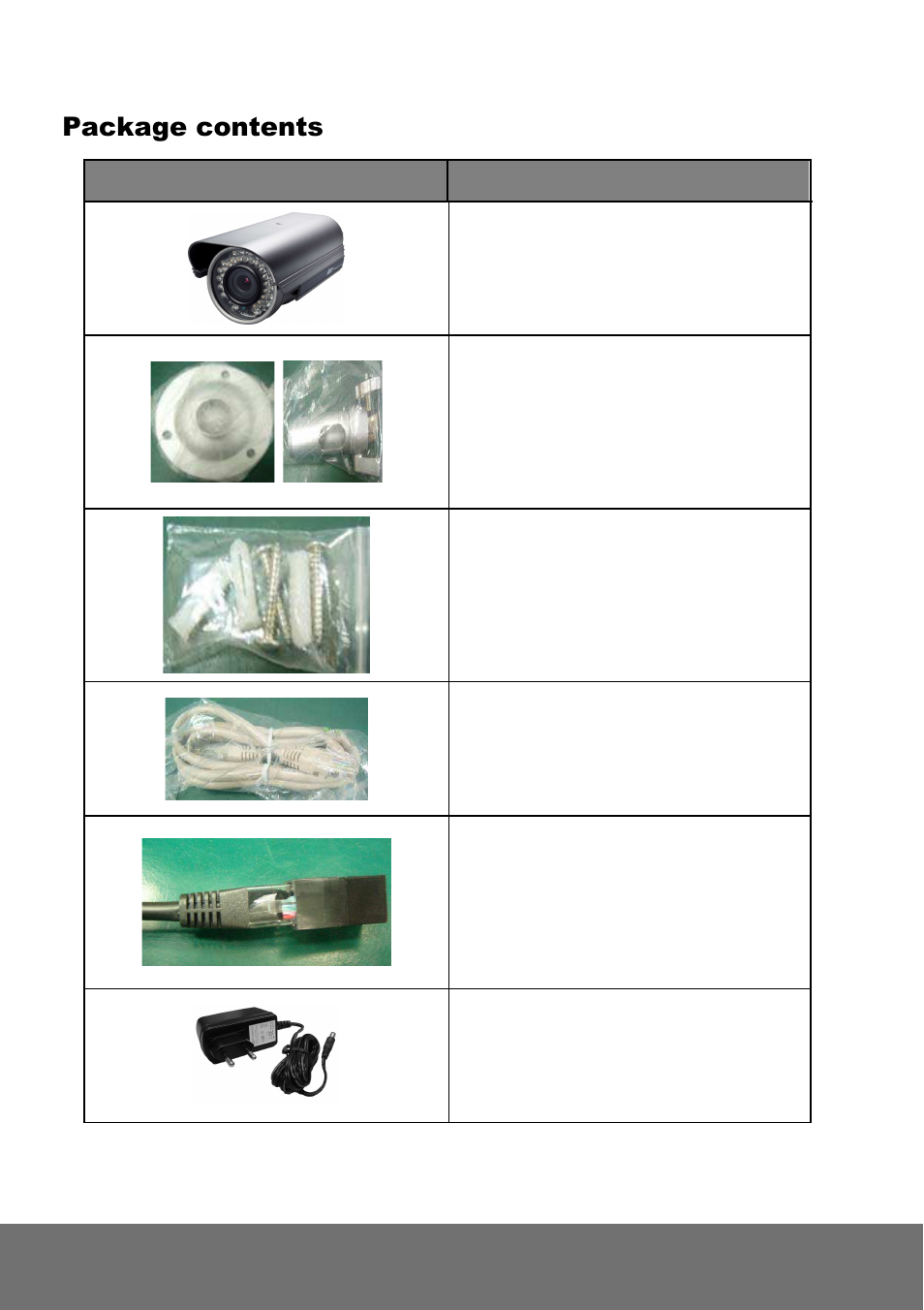 Package contents | AVer SF2012H-B user manual User Manual | Page 7 / 64