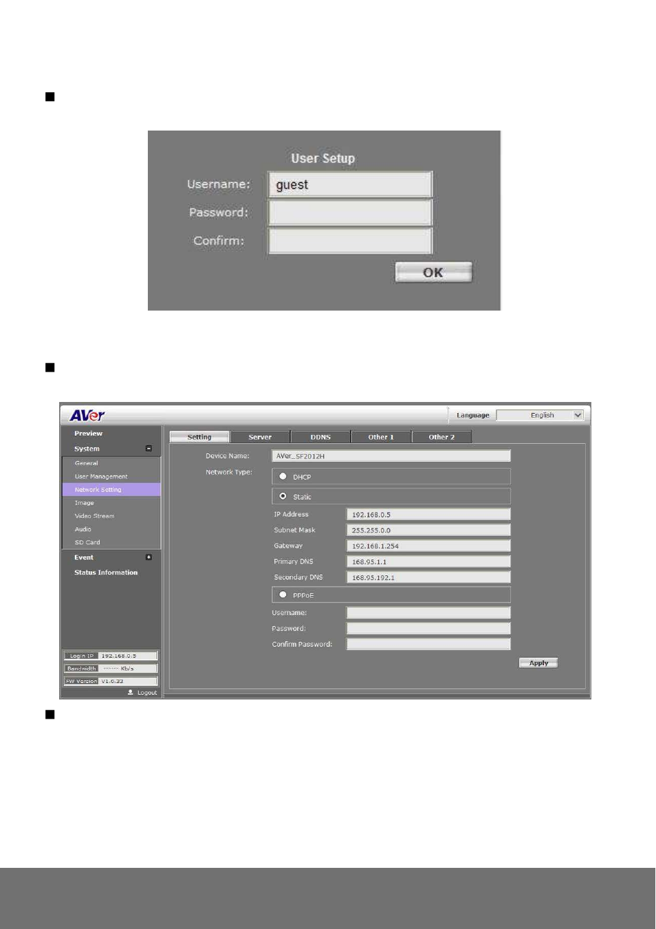 AVer SF2012H-DV user manual User Manual | Page 30 / 65
