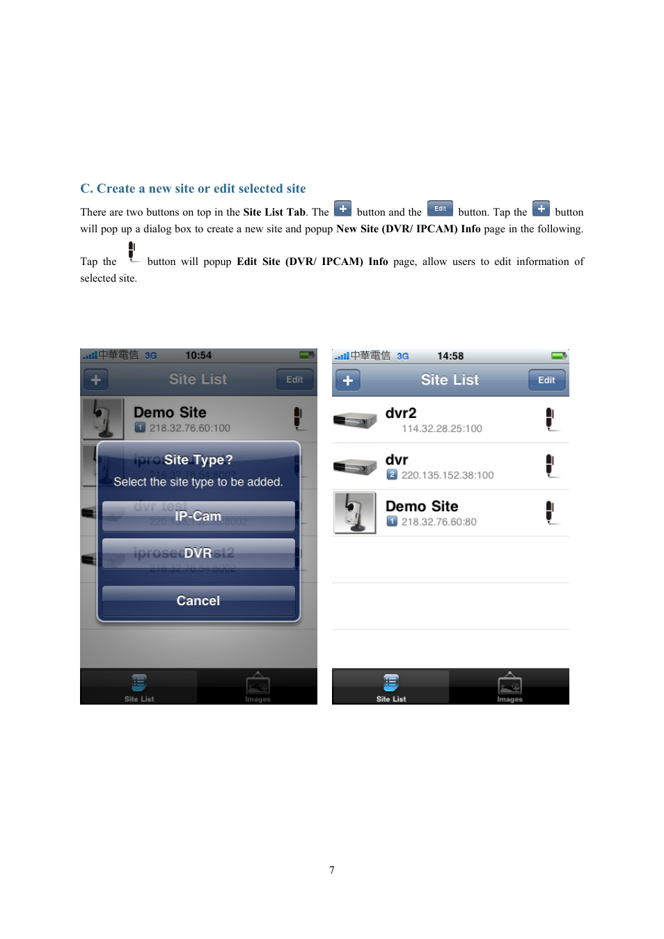 AVer SF2012H_Series IPhone APP user manual User Manual | Page 7 / 16