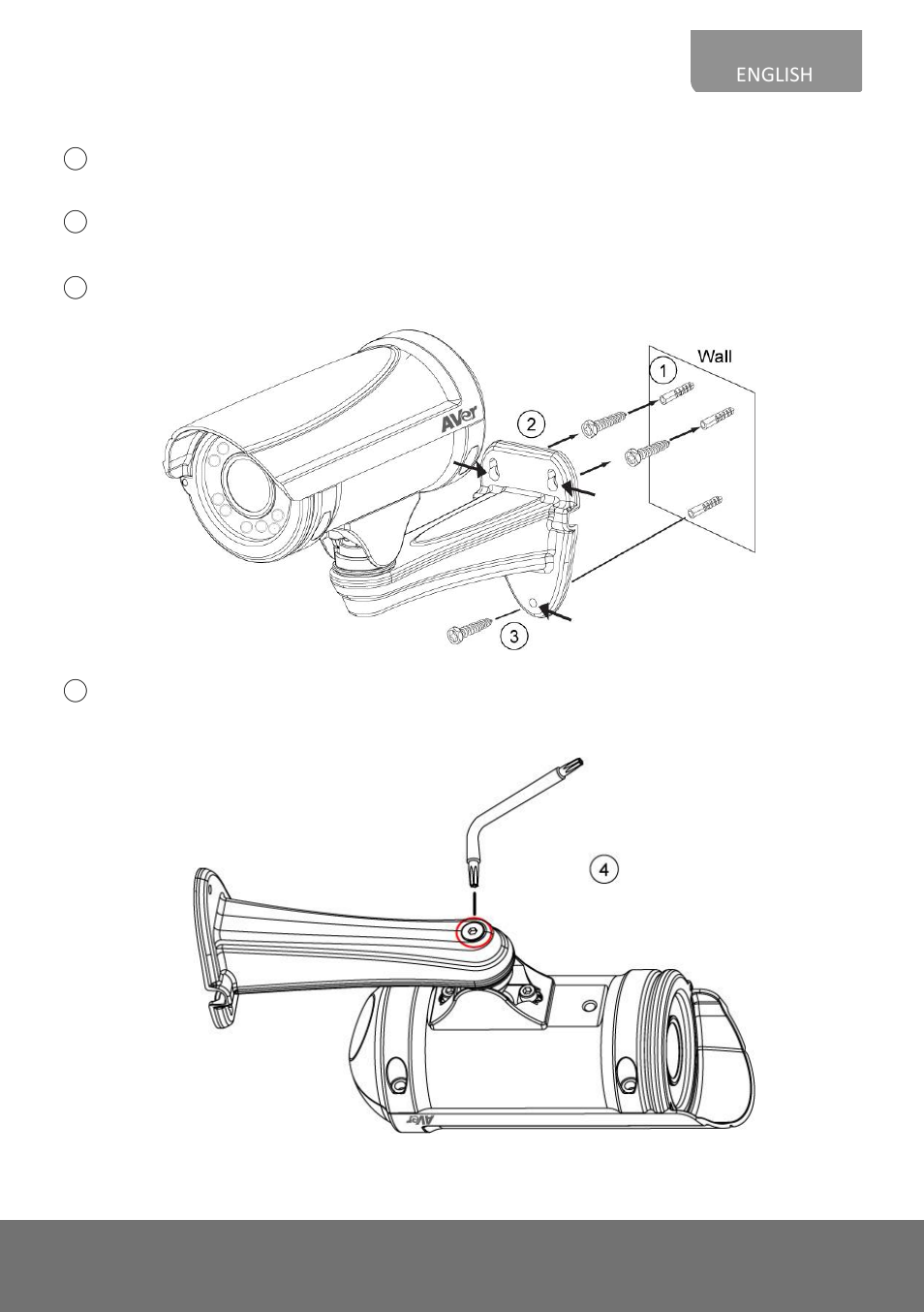 Ounting the, Amera | AVer Bullet Installation Guide User Manual | Page 9 / 22