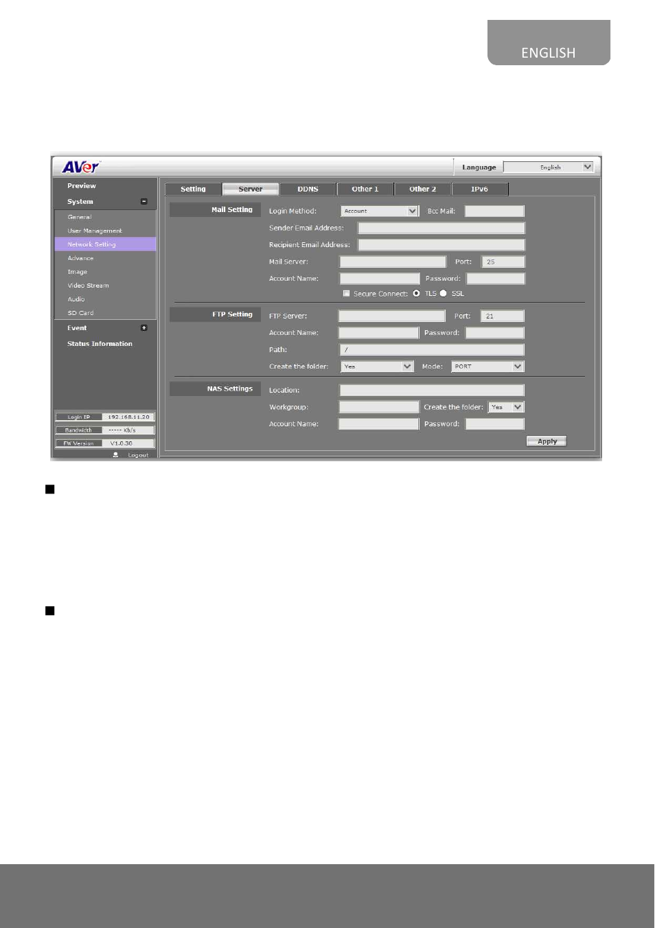 AVer FC1320-P&PW user manual User Manual | Page 35 / 80
